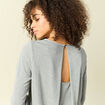 T-shirt manches longues gris femme