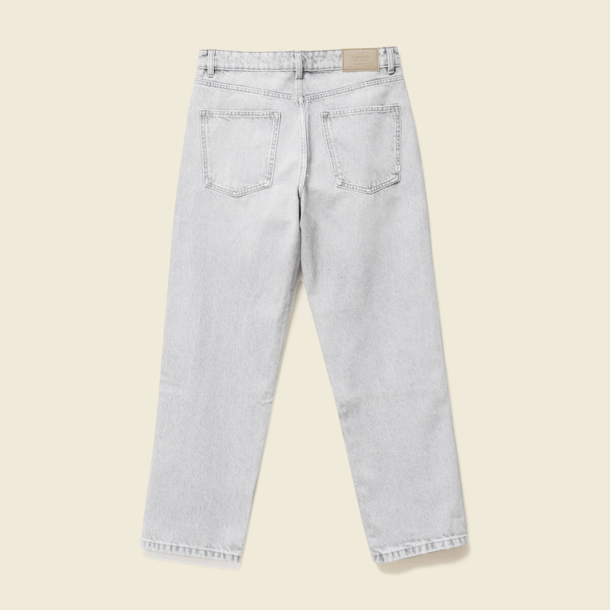 Jeans large relaxed denim snow gris homme