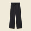 Pantalon taille haute bleu marine femme