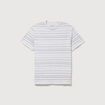 T-shirt cintr&eacute; col rond manches courtes ecru homme