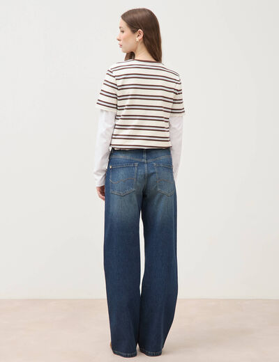Jeans large taille standard denim stone femme
