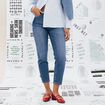 Jeans mom 7/8ème denim stone femme