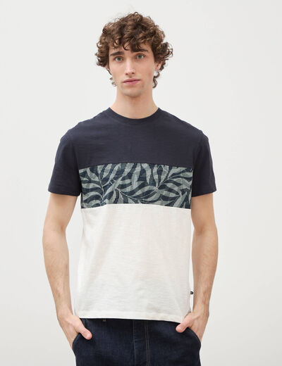 T-shirt manches courtes bleu marine homme