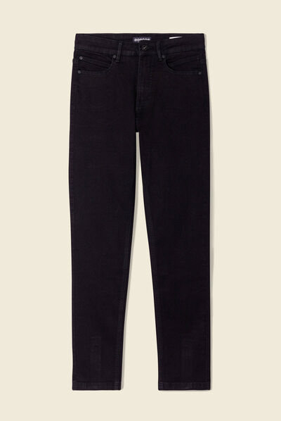 Jeans slim éco-responsable denim noir femme