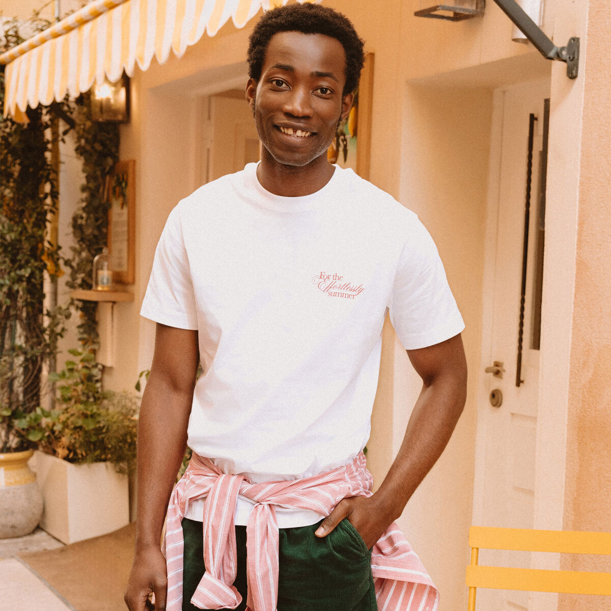 T-shirt en coton blanc homme