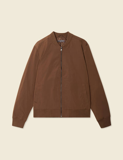 Blouson teddy éco-responsable marron homme