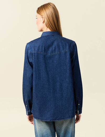 Chemise en jeans manches longues denim stone femme