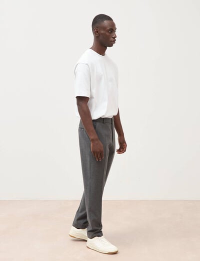Pantalon droit longueur 32 gris fonc&eacute; homme