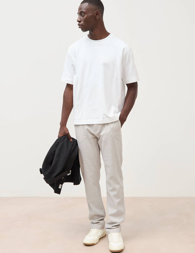 Chino coupe droite longueur 32 gris homme