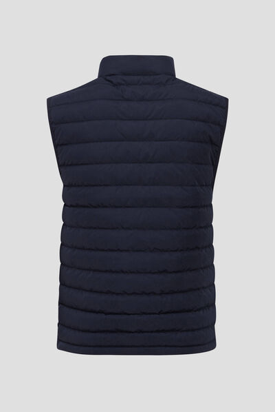 Doudoune droite sans manches bleu marine homme