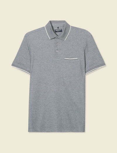 Polo manches courtes bleu marine homme