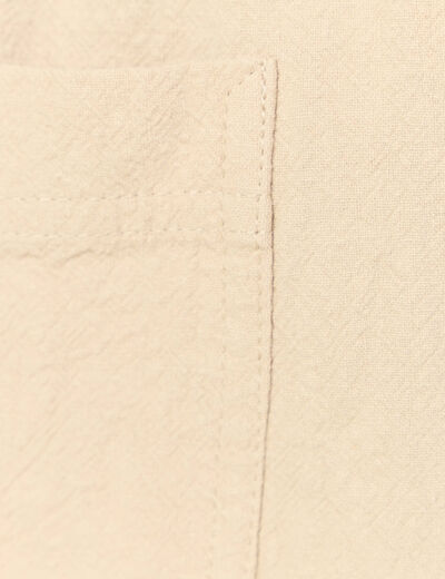Bermuda droit à coulisse beige homme