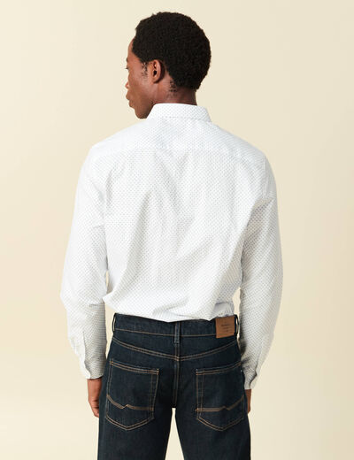 Chemise manches longues blanc homme