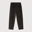 Pantalon large en velours vert kaki homme