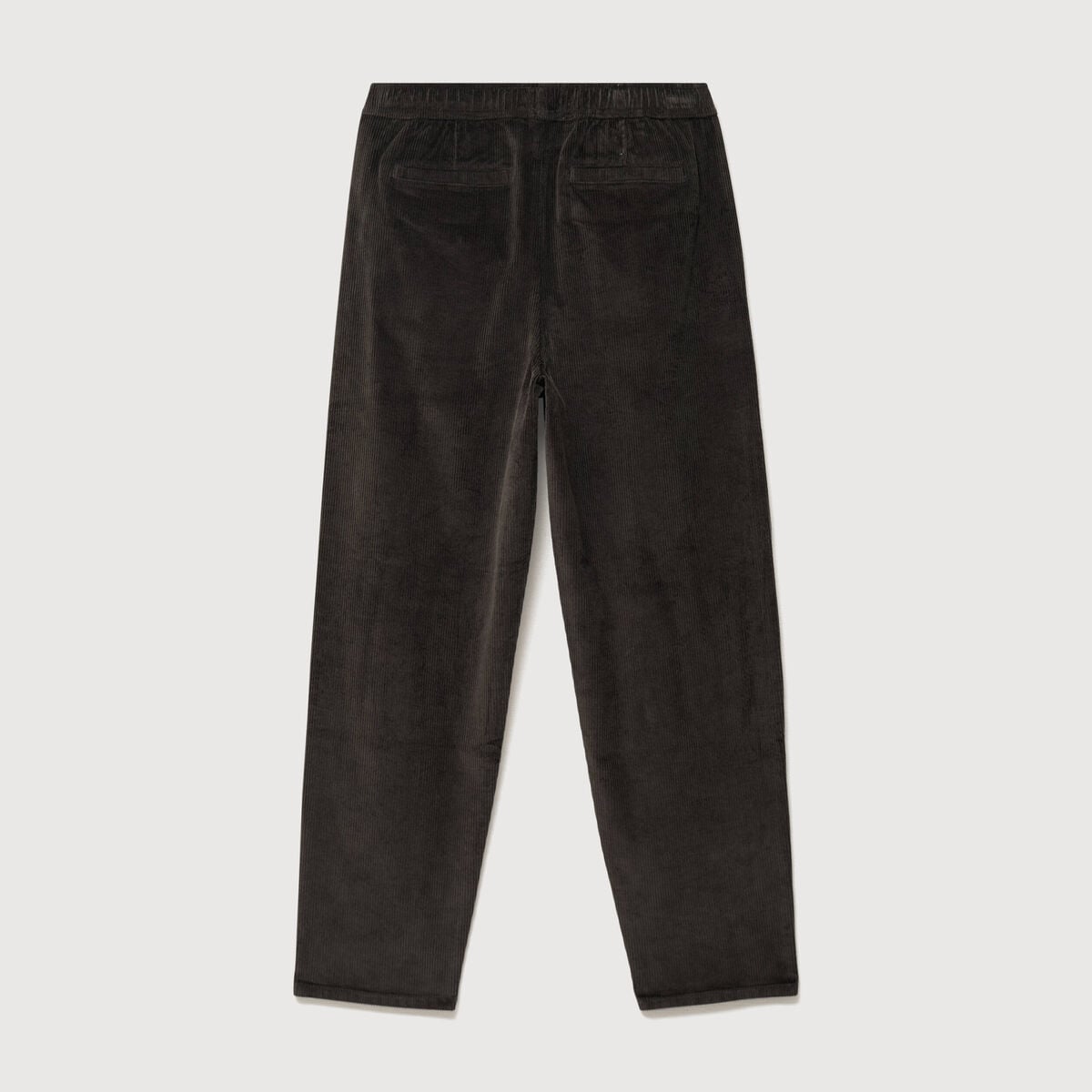 Pantalon large en velours vert kaki homme