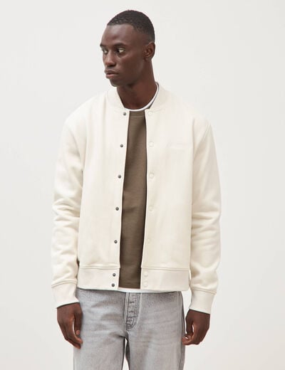 Sweat manches longues brod&eacute; gris clair homme