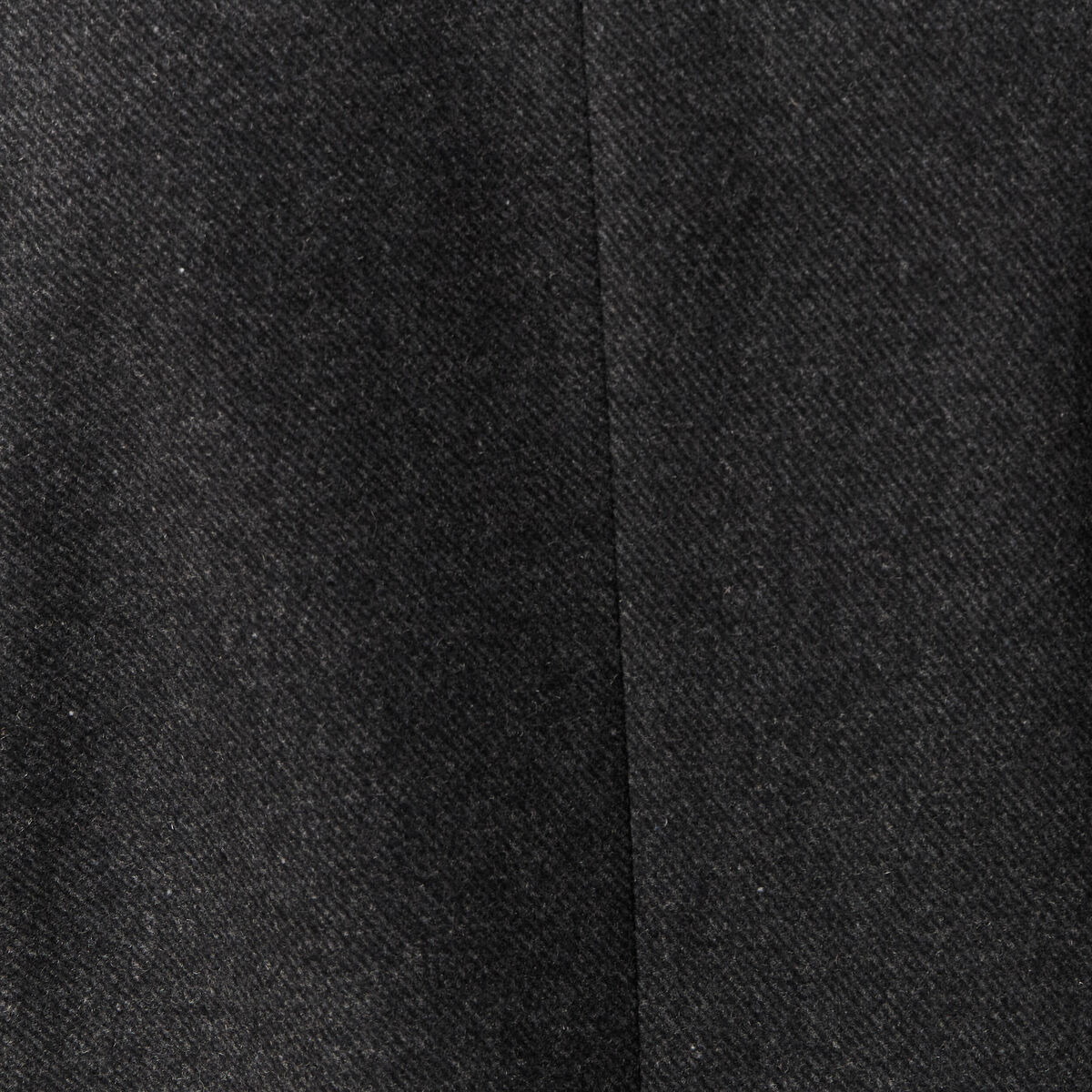 Manteau droit long col montant noir homme