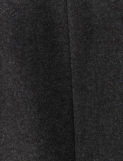 Manteau droit long col montant noir homme