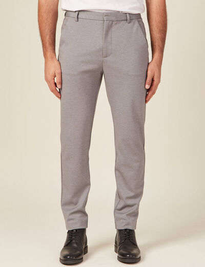 Pantalon chino slim gris homme