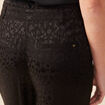 Pantalon large satin noir femme