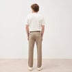 Pantalon straight longueur 32 ceinture taupe homme
