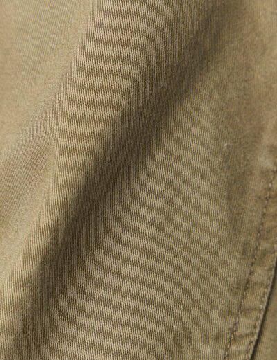 Blouson boutonné vert kaki homme