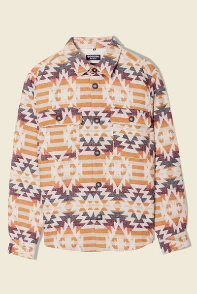 Surchemise éco-responsable beige homme