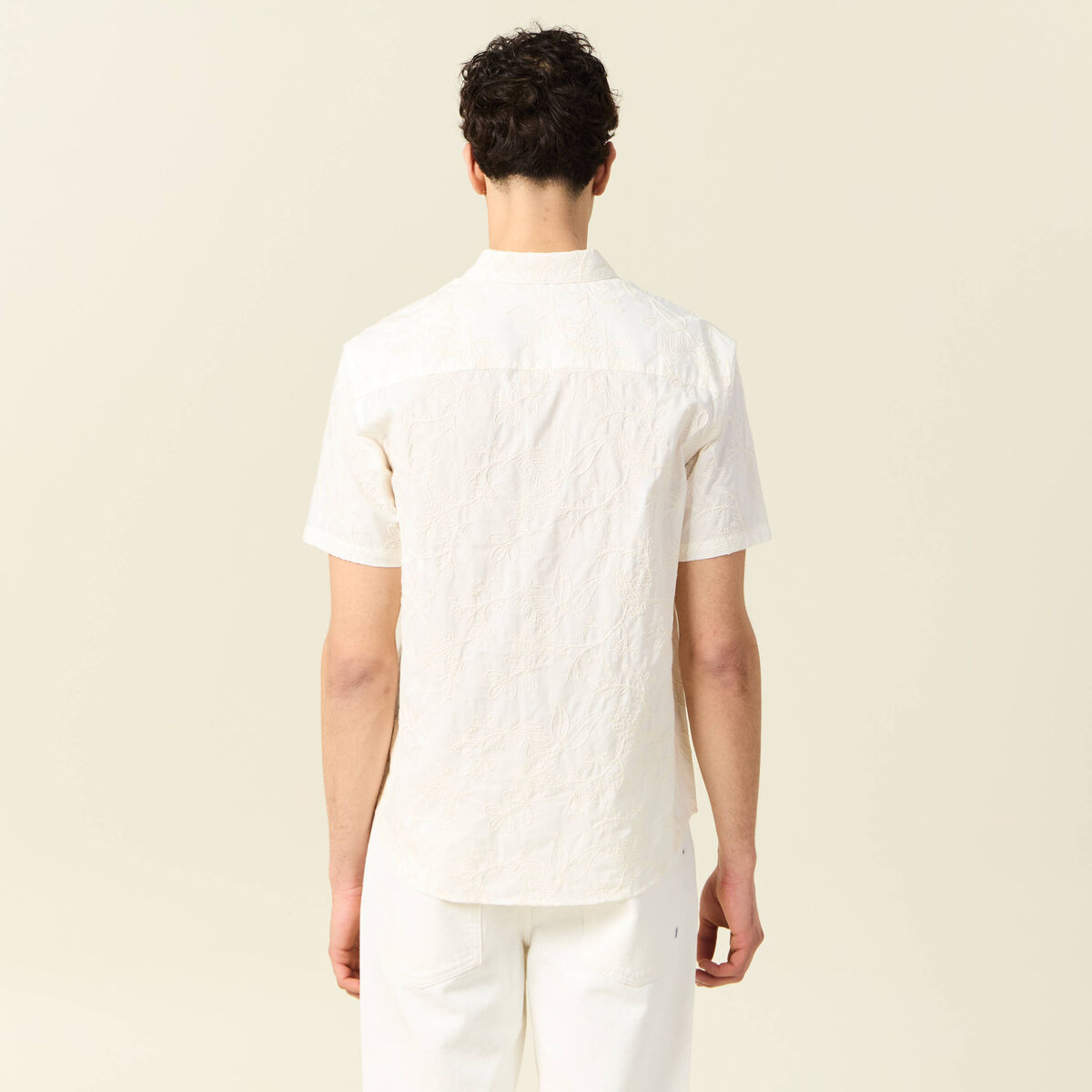 Chemise manches courtes sable homme