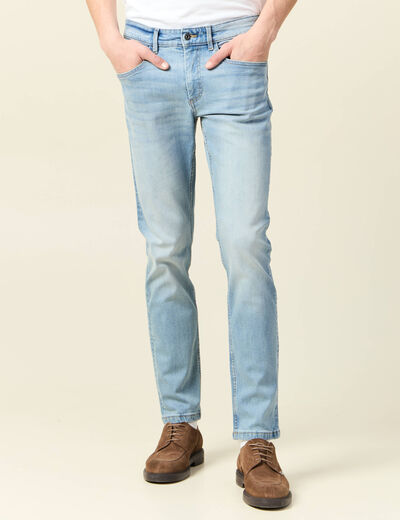 Jeans slim 5 poches denim used homme