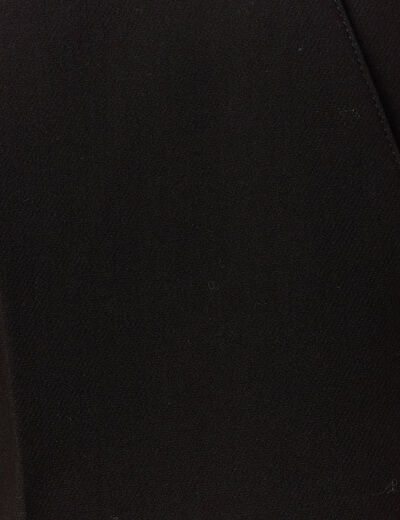 Pantalon cigarette à pinces noir femme
