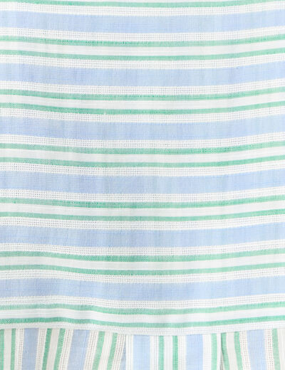 Chemise manches courtes bleu femme