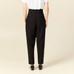 Pantalon carotte taille haute noir femme