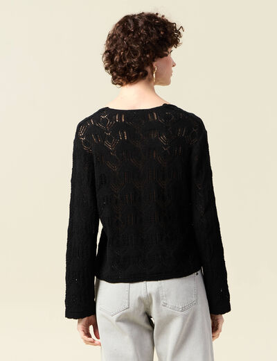 Pull éco-responsable noir femme