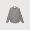 Chemise manches longues gris homme