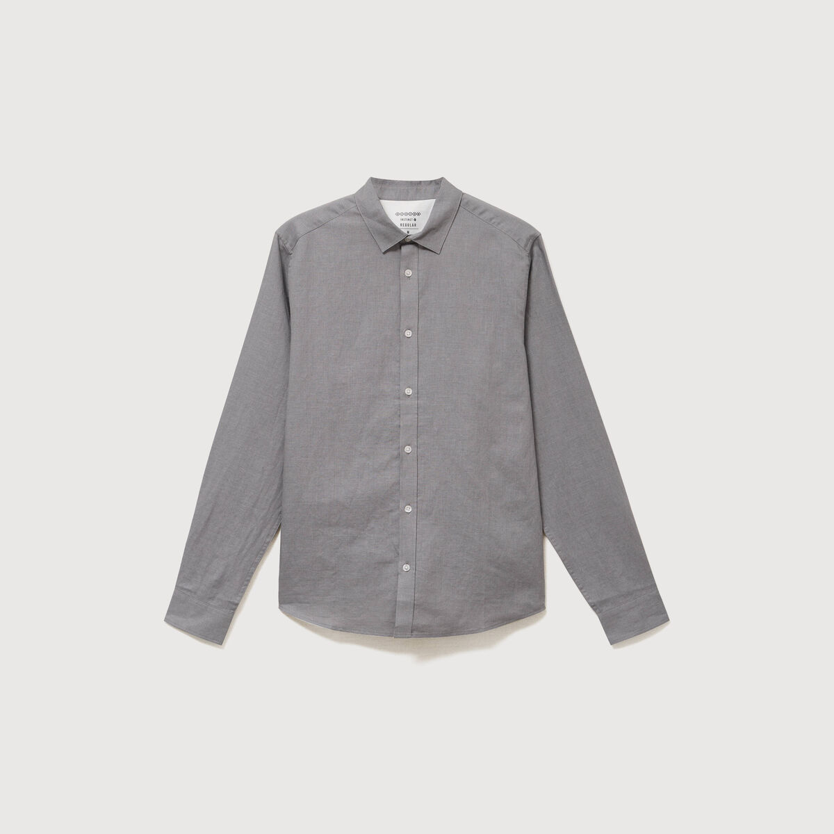 Chemise manches longues gris homme