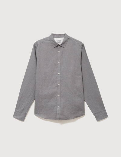 Chemise manches longues gris homme