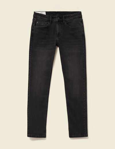 Jeans slim 5 poches longueur 32 denim noir homme