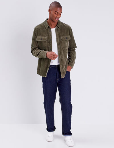 Surchemise manches longues taupe homme