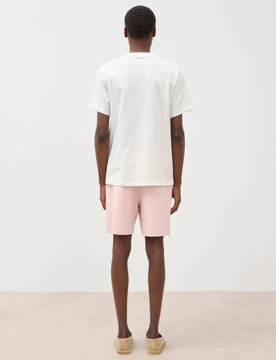 T-shirt en coton ecru homme