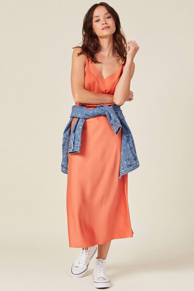 Caraco éco-responsable orange foncé femme