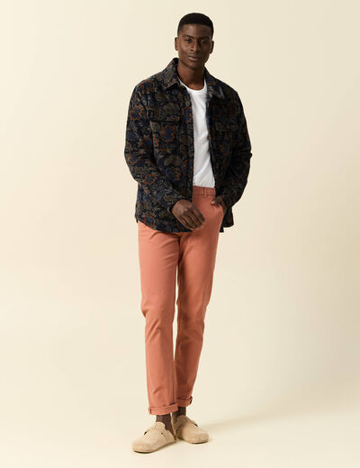 Pantalon slim Instinct chino vieux rose homme