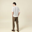 Polo ample en coton manches courtes ecru homme