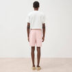 Bermuda rose poudr&eacute;e homme