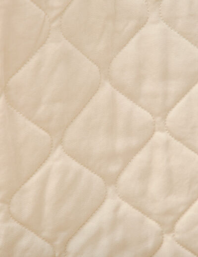 Veste oversize manches longues doubl&eacute;e creme femme