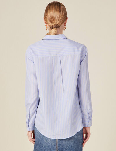 Chemise éco-responsable bleu ciel femme