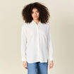 Chemise manches longues ecru femme