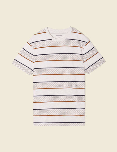 T-shirt manches courtes marron homme