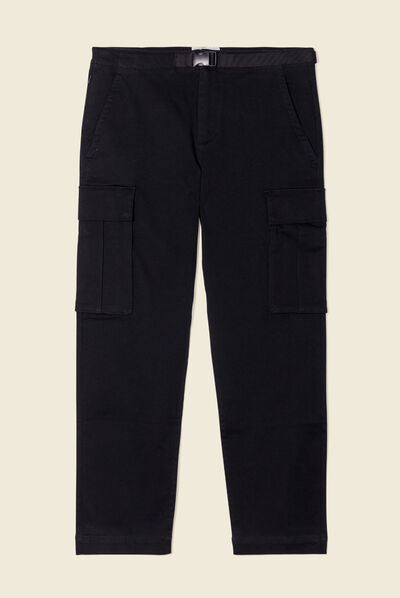 Pantalon battle boucle clip noir homme