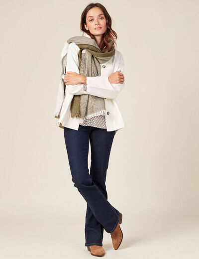 Chemise manches longues blanc femme