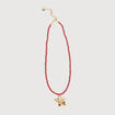 Collier orange fonc&eacute; femme